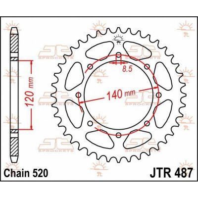 JT Sprockets JTR 487-37 – Zboží Mobilmania