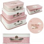 Atmosphera for Kids Dětské kartonové růžové 3 ks 10x29x22 cm – Zboží Dáma