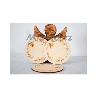 ExpressLaser.cz Dřevěné podtácky Mláďata 6 kusů 13.3cm – Zboží Dáma