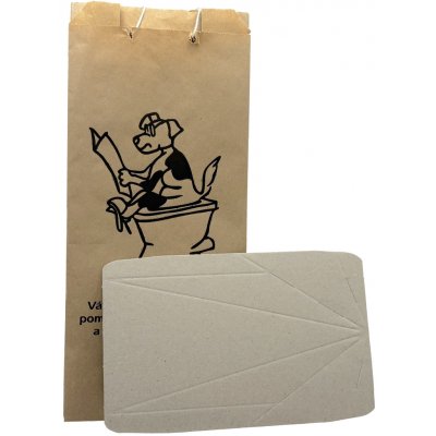 Fedog Papírové šité sáčky na trus s lopatkou uvnitř, 25 ks – Zboží Dáma