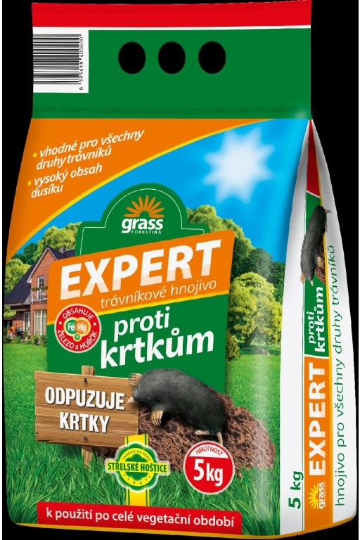 Grass Expert Hnojivo na trávník proti krtkům - 5 kg