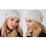 Fashionweek Elegantní dámská teplá čepice beanie ZIZI-P5 Béžový – Hledejceny.cz