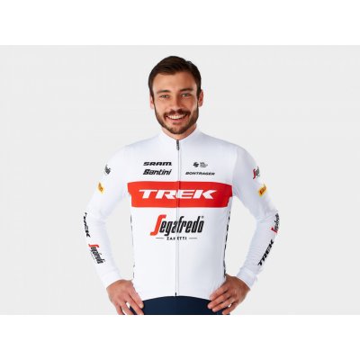 TREK Santini Trek-Segafredo s dl.rukávem white-red – Zboží Mobilmania