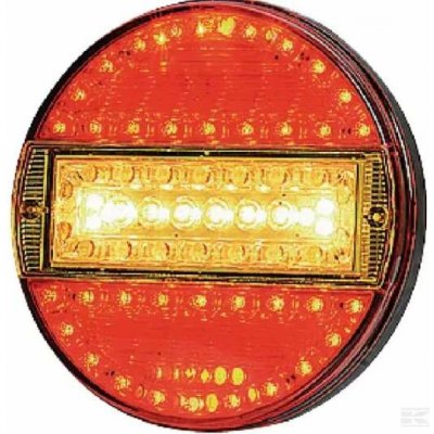 KRAMP Zadní LED světlo 12/24 V - nákladní auto, traktor, vlek, multifunkční, kulaté Ø 140 mm, – Hledejceny.cz