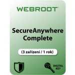 Webroot SecureAnywhere Complete 3 lic. 1 rok (WSAC3-1) – Hledejceny.cz