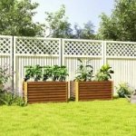 Outsunny 2 odolné vyvýšené záhony 120 x 60 x 60 cm | hnědé – Hledejceny.cz