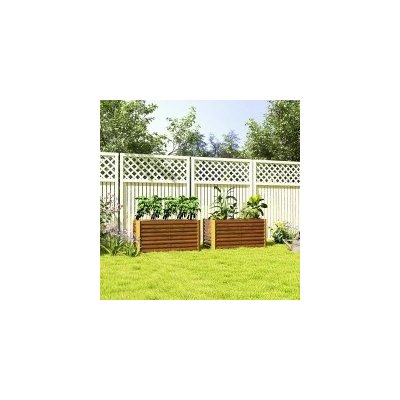 Outsunny 2 odolné vyvýšené záhony 120 x 60 x 60 cm | hnědé – Hledejceny.cz