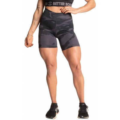 Better Bodies HIGH WAIST SHORTS DARK CAMO dámské šortky s vysokým pasem maskáčové tmavé