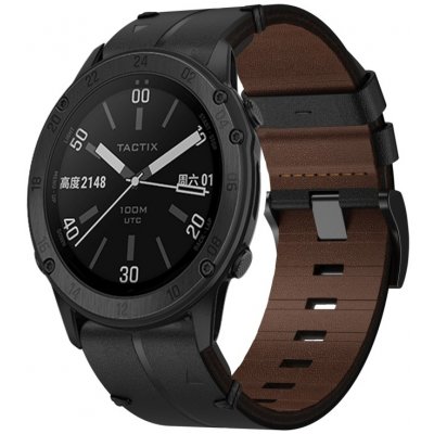 PROTEMIO LEATHER Kožený řemínek Garmin Fenix 7 Pro / 7 Pro Solar / 7 Pro Sapphire černý 63081 – Hledejceny.cz