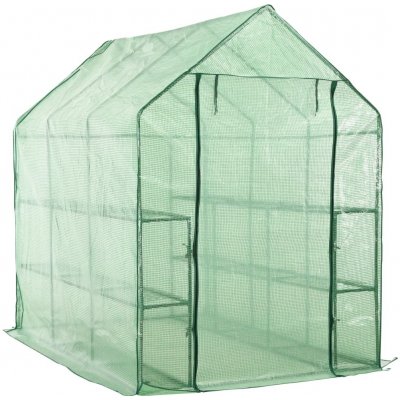 Petrashop s 12 policemi 143 x 214 x 196 cm Zelená – Zboží Dáma
