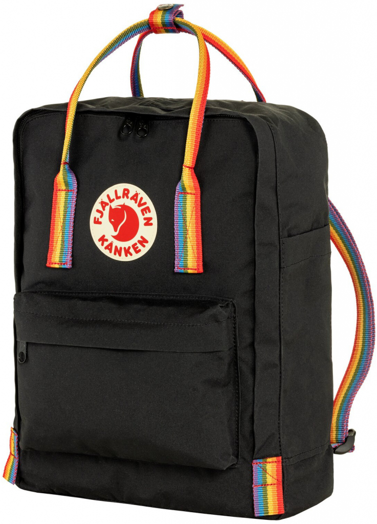 Fjällräven Kånken rainbow black rainbow pattern 16 l