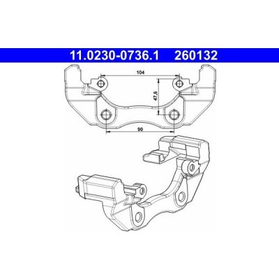 Držák, brzdový třmen ATE 11.0230-0736.1 – Zboží Mobilmania