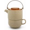 Čajník Bredemeijer Tea-for-one Umea beige / Acacia Lid 142024