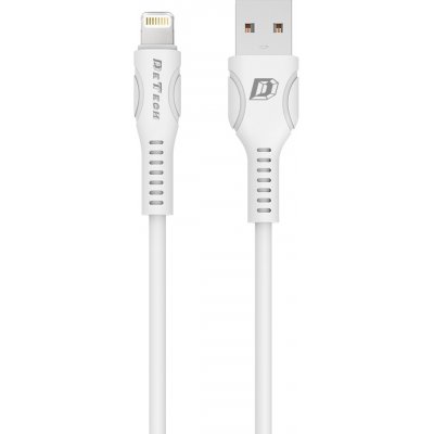 Datový kabel DeTech DE-C27i, lightning, bílý (iPhone 5/6/7/SE) - 1 m – Zbozi.Blesk.cz