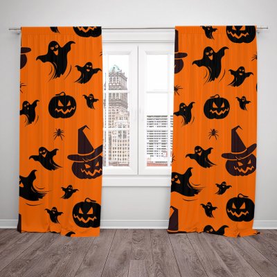 IMPAR Závěsy Halloweenský vzor 2 (Rozměr : 140x250, Materiál: Blackout) – Hledejceny.cz