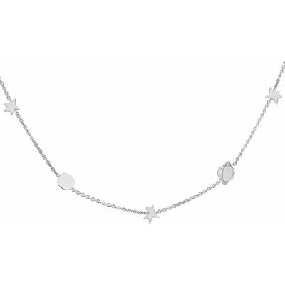 Eppi Stříbrný náhrdelník s planetami a hvězdami malý princ N47662 – Zboží Dáma