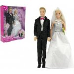 Teddies 2ks nevěsta a ženich plast 30 cm v krabici 25x33x7 cm – Hledejceny.cz