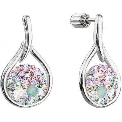 Swarovski Elements Pear krystal stříbrné visací červené slzičky kapky 31305.3 Light Siam červená – Hledejceny.cz