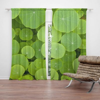 Sablio Závěs Listy leknínu: 2ks 140x250cm – Hledejceny.cz