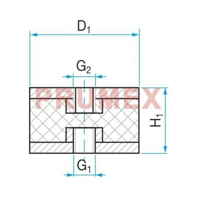 Silentblok typ 3 - 25x30 M8 – Zboží Mobilmania