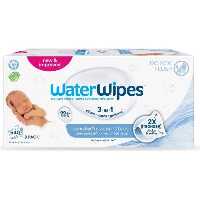 WaterWipes vlhčené ubrousky pro novorozence a děti 3v1, 9 x 60 ks – Hledejceny.cz