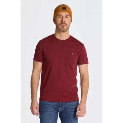 Gant tričko SLIM SHIELD SS T-SHIRT červená