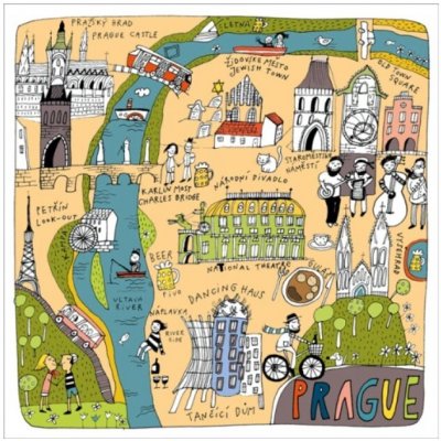 Pohlednice - Mapa Prahy – Sleviste.cz