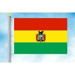 LIBEA, s.r.o. Vlajka Bolívie Rozměr: 100×150 cm, Uchycení: Karabiny na stožár – Hledejceny.cz