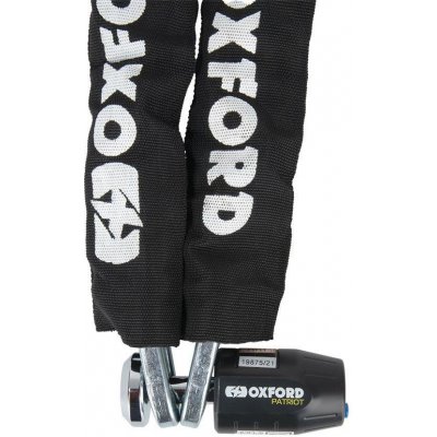 OXFORD bezpečnostní řetěz CHAIN LOCK délka 1.2 metru se zámkem PATRIOT (čep - 14 mm) průměr očka 12 mm – Hledejceny.cz