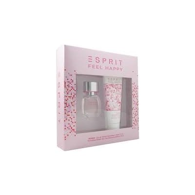 Esprit Feel Happy For Women EDT 15 ml + sprchový gel 75 ml dárková sada – Zboží Mobilmania