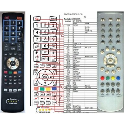 Dálkový ovladač General Sencor SLT2602 SLT2002 STV2960 SLT1907 – Hledejceny.cz