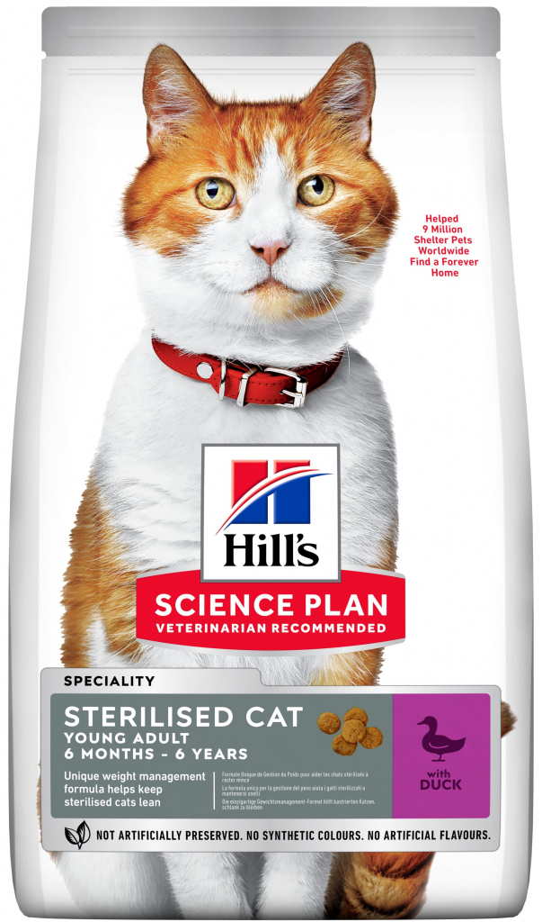 Hill\'s Science Plan Feline Adult Young Sterilised Cat Duck 1,5 kg