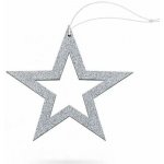 DECOLED Stříbrná hvězda dutá 15 cm – Hledejceny.cz