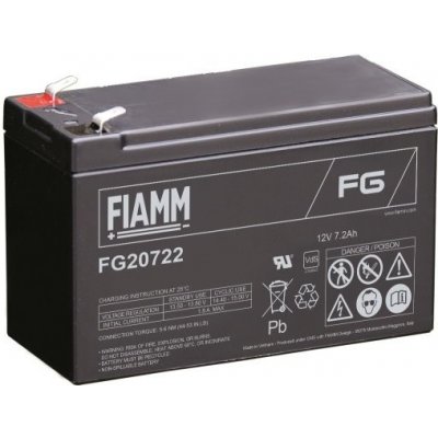 Fiamm FG20722 12V / 7,2Ah Faston 6,3 07955 – Zbozi.Blesk.cz