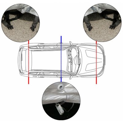 4Cars Autoplachta proti krupobití bavlněná podšívka SUV XL