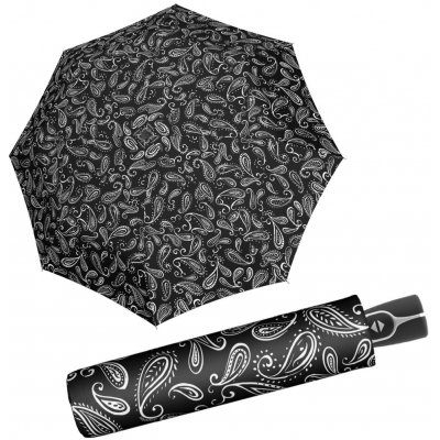 Doppler Fiber Magic Black a White dámský plně automatický deštník – Zboží Mobilmania