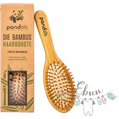Pandoo Bambusový kartáč na vlasy s přírodními štětinami – Zboží Mobilmania