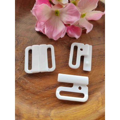 Zapínání plavkové šíře 25 mm plastové barva bílá – Zboží Dáma