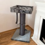 Škrabadlo Mia XXL šedé 57 x 57 x 100 cm – Zboží Dáma