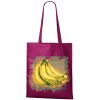 Nákupní taška a košík Plátěná tašká Banana style Purpurová