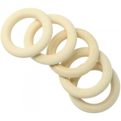 Natana dřevěné kroužky 40 mm sada 5 kusů – Zboží Dáma