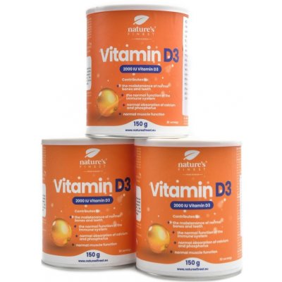 Natures Finest Vitamin D3 2000iu 3 x 150 g – Hledejceny.cz