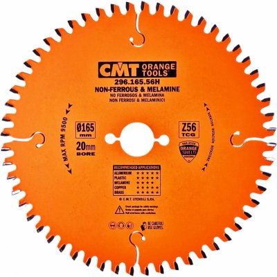 CMT Pilový kotouč na lamino, plast a neželezné kovy D165x2,2 d20 Z56 HM – Zboží Dáma