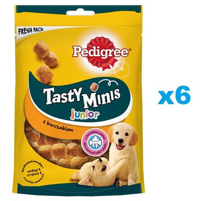 PEDIGREE Tasty Minis Junior pro štěňata s kuřecím masem 6 x 125 g – Zboží Mobilmania