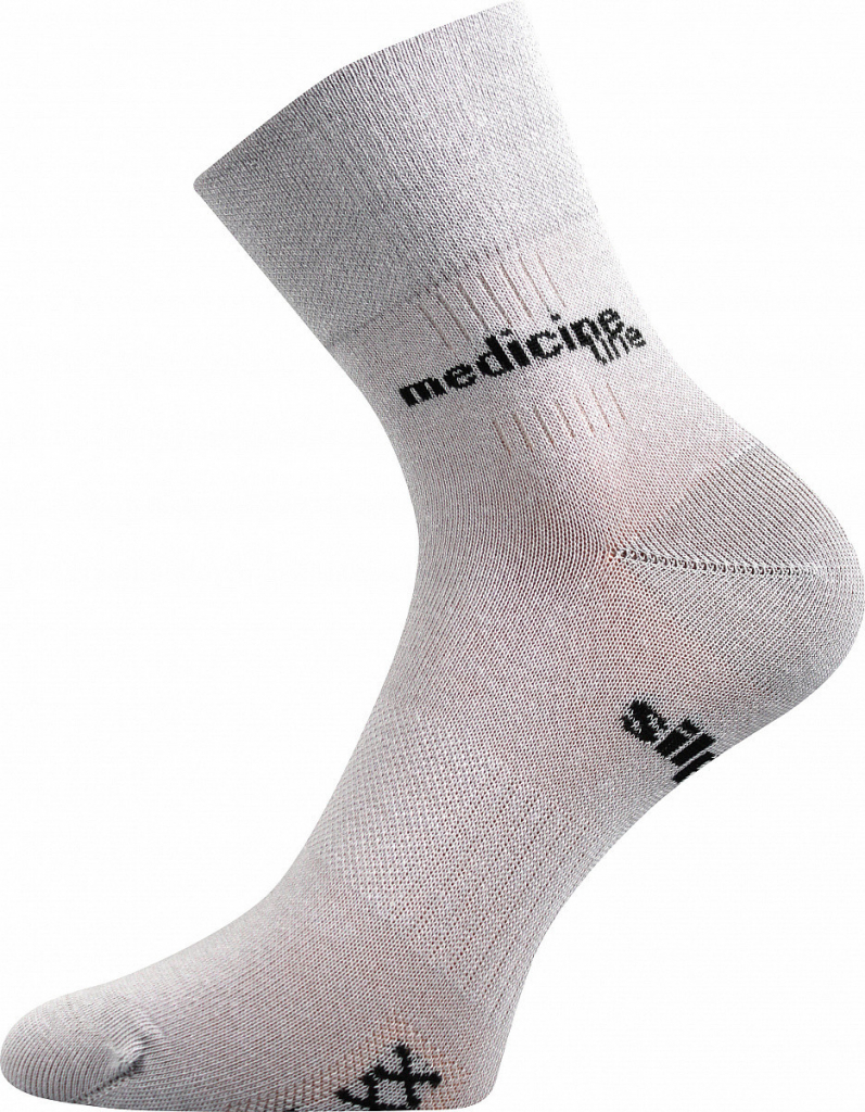 VoXX MISSION Medicine sportovní ponožky světle šedá