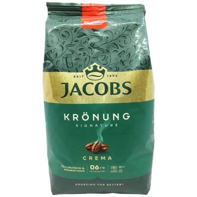 Jacobs Kronung Caffe Crema zrnková 1 kg – Hledejceny.cz