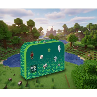 Oxybag Kufřík kufr lamino 34 cm Playworld ve stylu Minecraft 6-02626 – Zboží Dáma