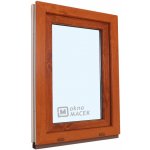 KNIPPING Plastové okno - 70 AD, 600x900 mm, OS, zlatý dub Otevírání: levé (OSl), Sklo: čiré, Barva, imitace: zlatý dub/bílá (jednostranně) – Zboží Mobilmania