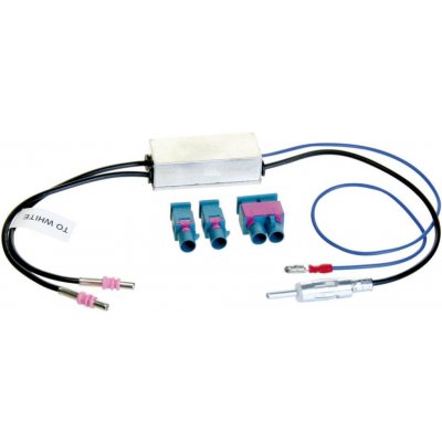 Univerzální značka autoantén Anténní adaptér-napájení double FAKRA-DIN 9_Z984 – Zboží Živě