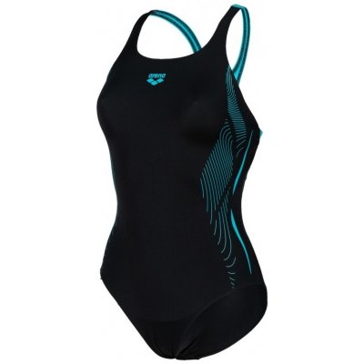 Arena Swimsuit Swim Pro dámské jednodílné plavky black/graphick – Sleviste.cz